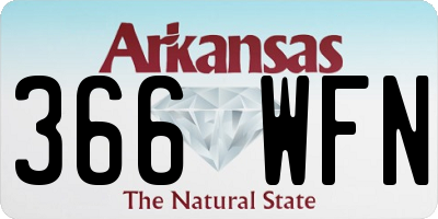 AR license plate 366WFN