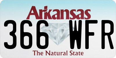 AR license plate 366WFR