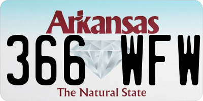 AR license plate 366WFW