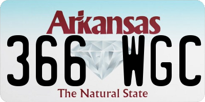 AR license plate 366WGC