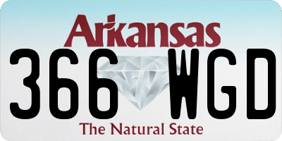 AR license plate 366WGD