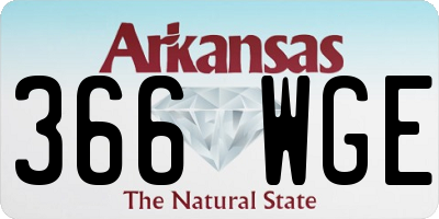 AR license plate 366WGE