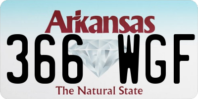 AR license plate 366WGF
