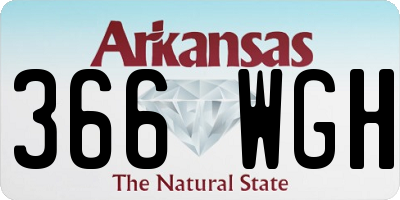 AR license plate 366WGH