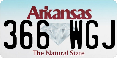 AR license plate 366WGJ