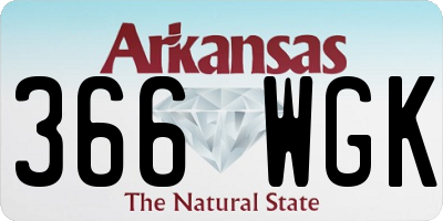 AR license plate 366WGK