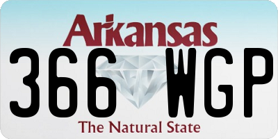 AR license plate 366WGP