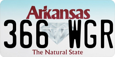 AR license plate 366WGR