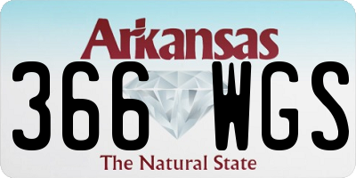 AR license plate 366WGS