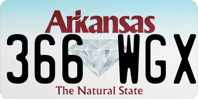 AR license plate 366WGX