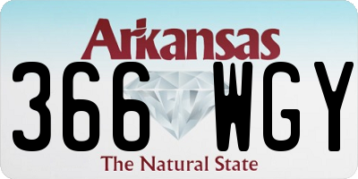 AR license plate 366WGY
