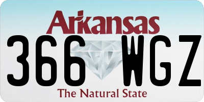 AR license plate 366WGZ