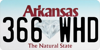 AR license plate 366WHD
