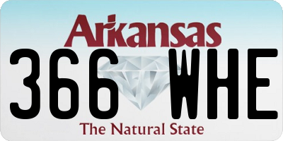 AR license plate 366WHE