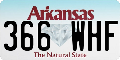 AR license plate 366WHF