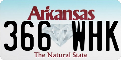 AR license plate 366WHK