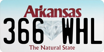 AR license plate 366WHL