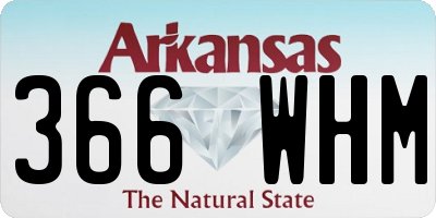 AR license plate 366WHM
