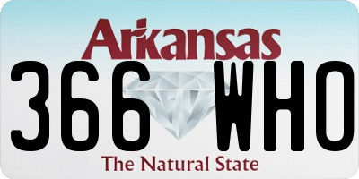 AR license plate 366WHO