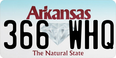 AR license plate 366WHQ