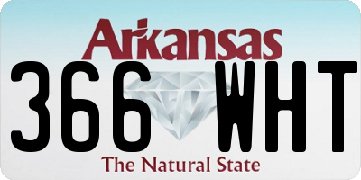 AR license plate 366WHT