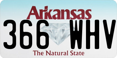 AR license plate 366WHV
