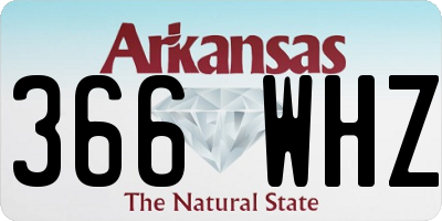 AR license plate 366WHZ