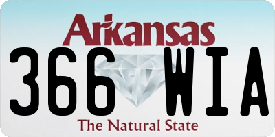 AR license plate 366WIA