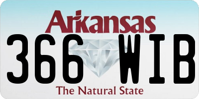 AR license plate 366WIB