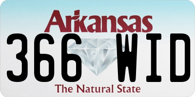 AR license plate 366WID