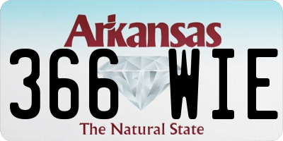 AR license plate 366WIE