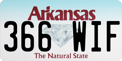 AR license plate 366WIF