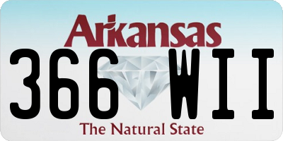 AR license plate 366WII