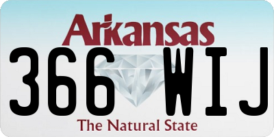 AR license plate 366WIJ