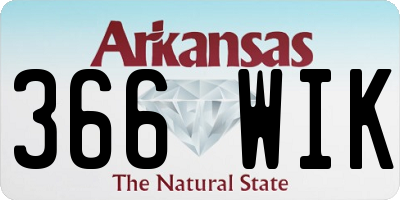 AR license plate 366WIK