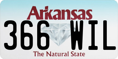 AR license plate 366WIL