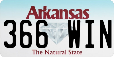 AR license plate 366WIN