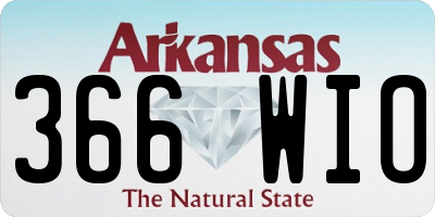 AR license plate 366WIO