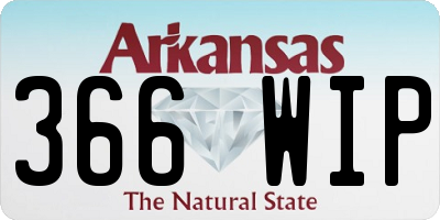 AR license plate 366WIP