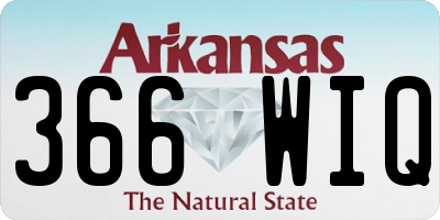 AR license plate 366WIQ