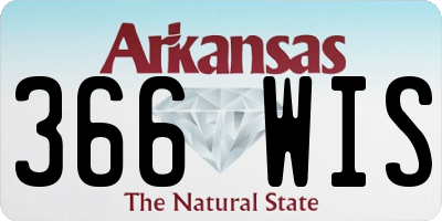 AR license plate 366WIS