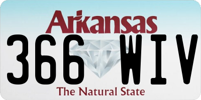 AR license plate 366WIV