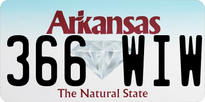 AR license plate 366WIW