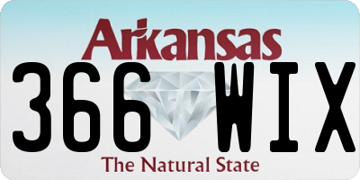 AR license plate 366WIX