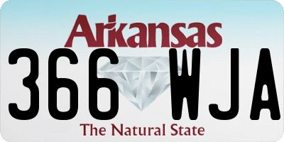 AR license plate 366WJA