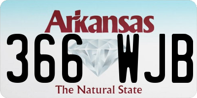 AR license plate 366WJB