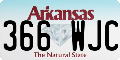 AR license plate 366WJC
