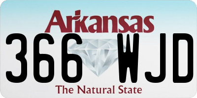 AR license plate 366WJD