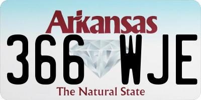 AR license plate 366WJE