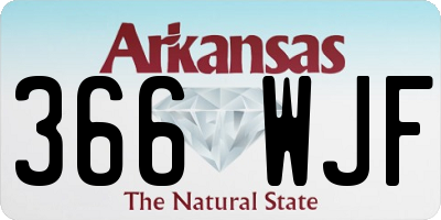 AR license plate 366WJF